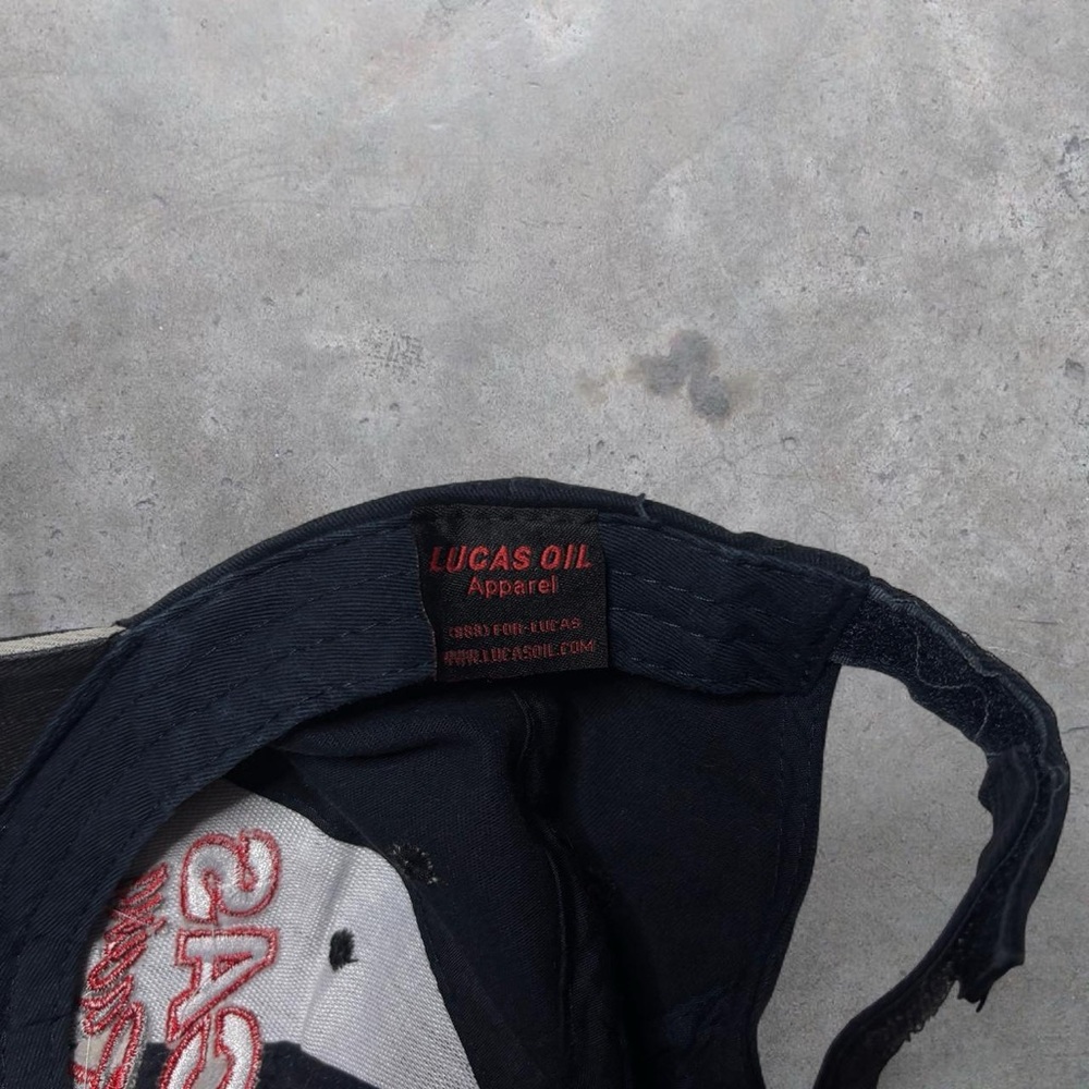 Vintage Lucas Racing Navy Blue Black Baseball Cap - Picture 3 of 3